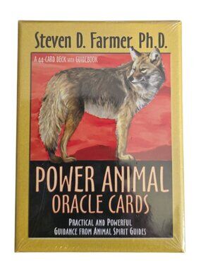 NEW Sealed Power Animal Oracle Cards Steven D. Farmer 44 Card Deck & Guidebook